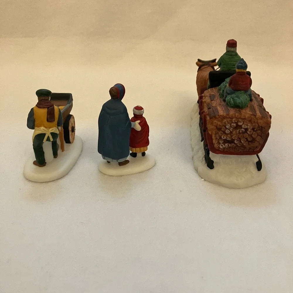 Dept 56 Heritage Village Collection Knife‎ Grinder & Ox Sled Set 5649-9 5951-0